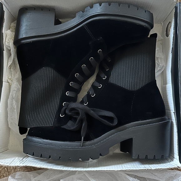 Platform Combat Boots - Picture 1 of 4